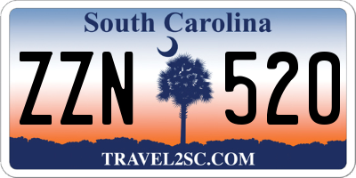 SC license plate ZZN520