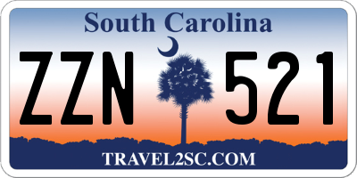 SC license plate ZZN521