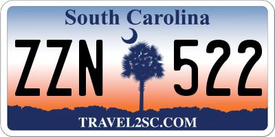 SC license plate ZZN522