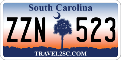 SC license plate ZZN523
