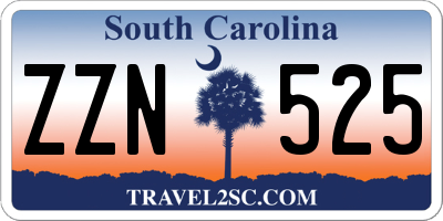 SC license plate ZZN525