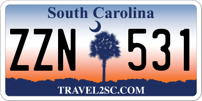 SC license plate ZZN531