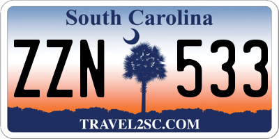 SC license plate ZZN533