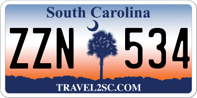 SC license plate ZZN534