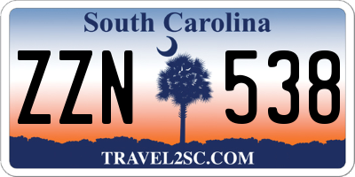 SC license plate ZZN538