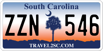 SC license plate ZZN546