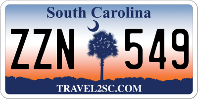 SC license plate ZZN549