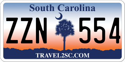 SC license plate ZZN554