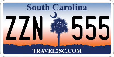 SC license plate ZZN555