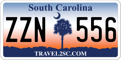 SC license plate ZZN556