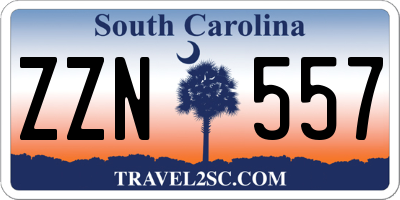 SC license plate ZZN557