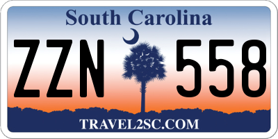 SC license plate ZZN558