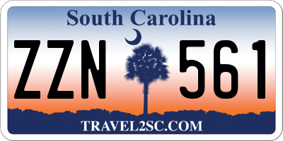 SC license plate ZZN561