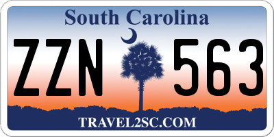 SC license plate ZZN563