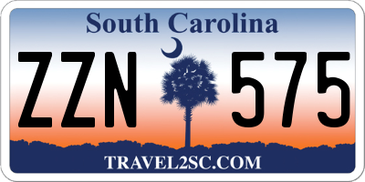 SC license plate ZZN575