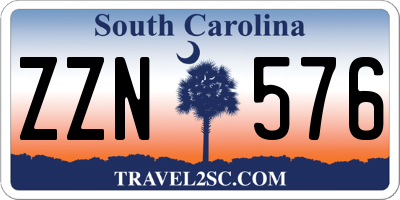 SC license plate ZZN576