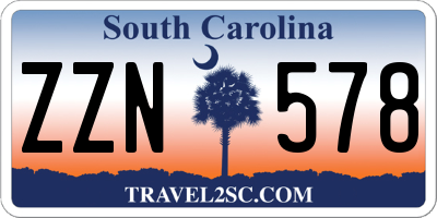 SC license plate ZZN578