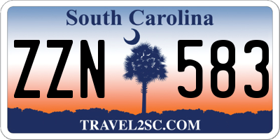 SC license plate ZZN583