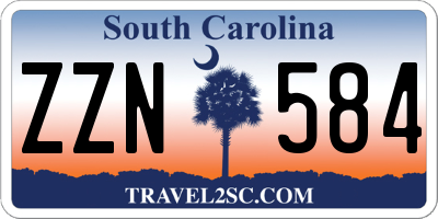 SC license plate ZZN584