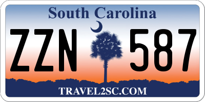 SC license plate ZZN587