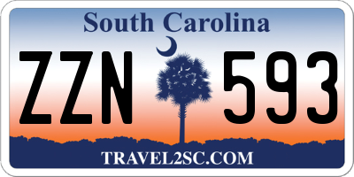 SC license plate ZZN593