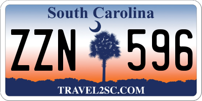 SC license plate ZZN596