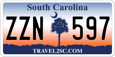 SC license plate ZZN597