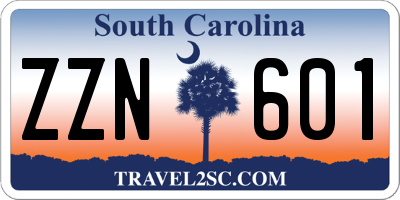 SC license plate ZZN601
