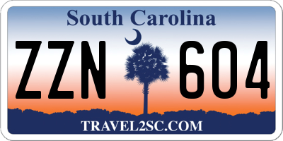 SC license plate ZZN604