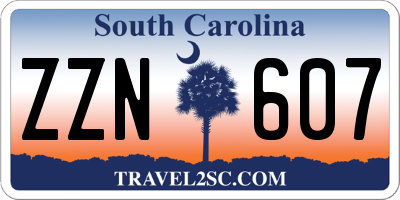 SC license plate ZZN607