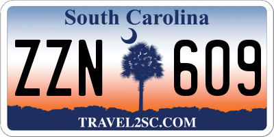 SC license plate ZZN609