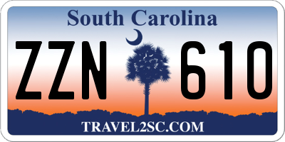 SC license plate ZZN610