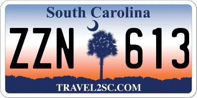 SC license plate ZZN613