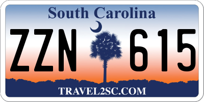 SC license plate ZZN615