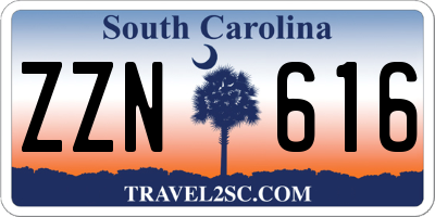 SC license plate ZZN616