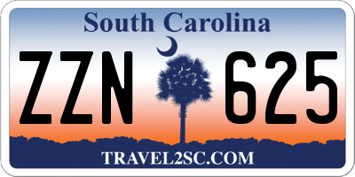 SC license plate ZZN625