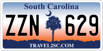 SC license plate ZZN629