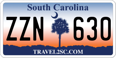 SC license plate ZZN630