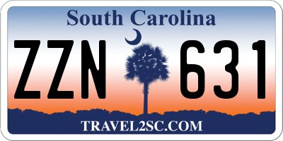 SC license plate ZZN631