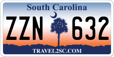 SC license plate ZZN632