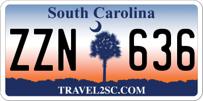 SC license plate ZZN636