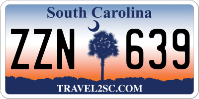 SC license plate ZZN639