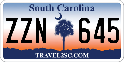SC license plate ZZN645