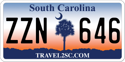 SC license plate ZZN646