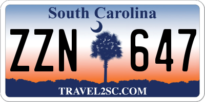 SC license plate ZZN647