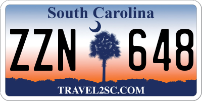 SC license plate ZZN648