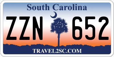 SC license plate ZZN652