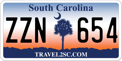 SC license plate ZZN654