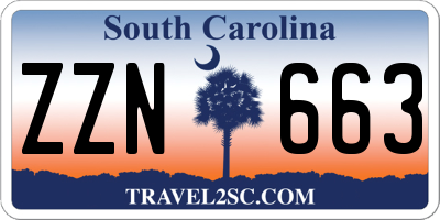 SC license plate ZZN663