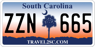 SC license plate ZZN665